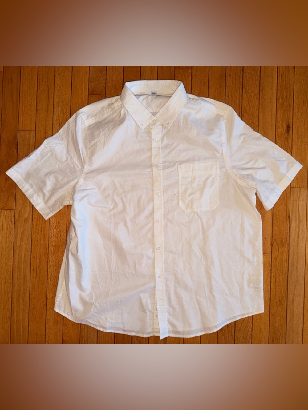 Men’s Faded Glory cotton white short sleeve button down 2XL